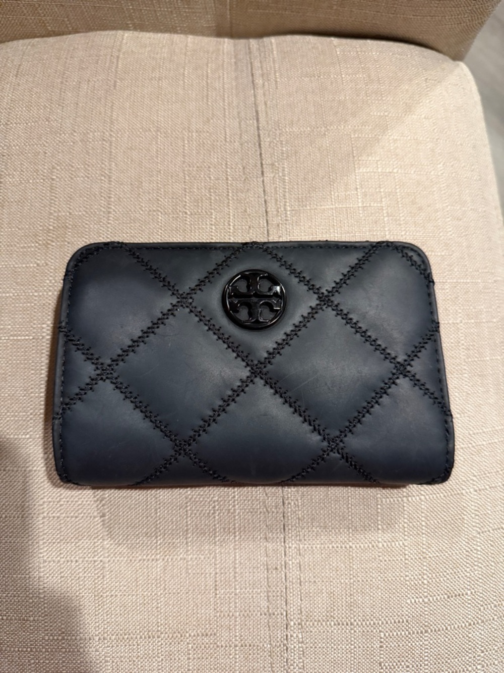 Tory Burch Black Quilted 6x4 Wallet